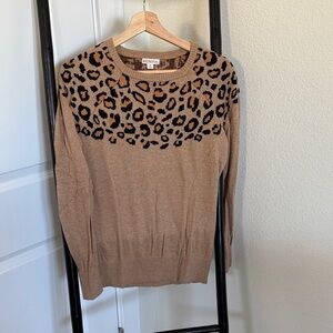 Merona Animal Print Tan Sweater